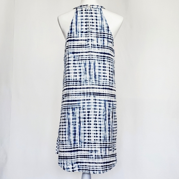 Cynthia Rowley 100% Linen Dress NWOT Size Small Blue and White - Picture 3 of 11